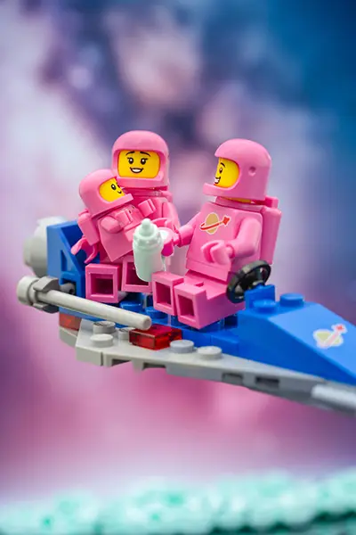 Pink LEGO space minifig