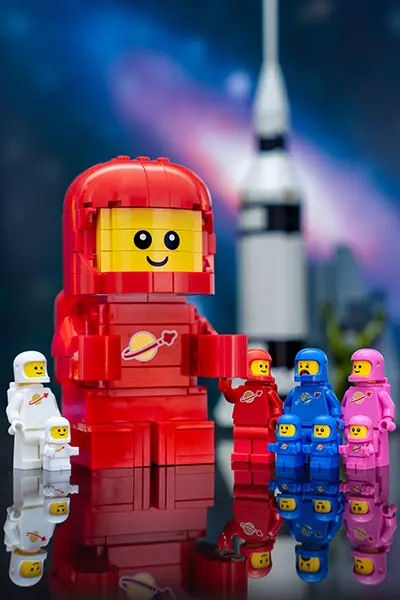 LEGO red space baby upscaled